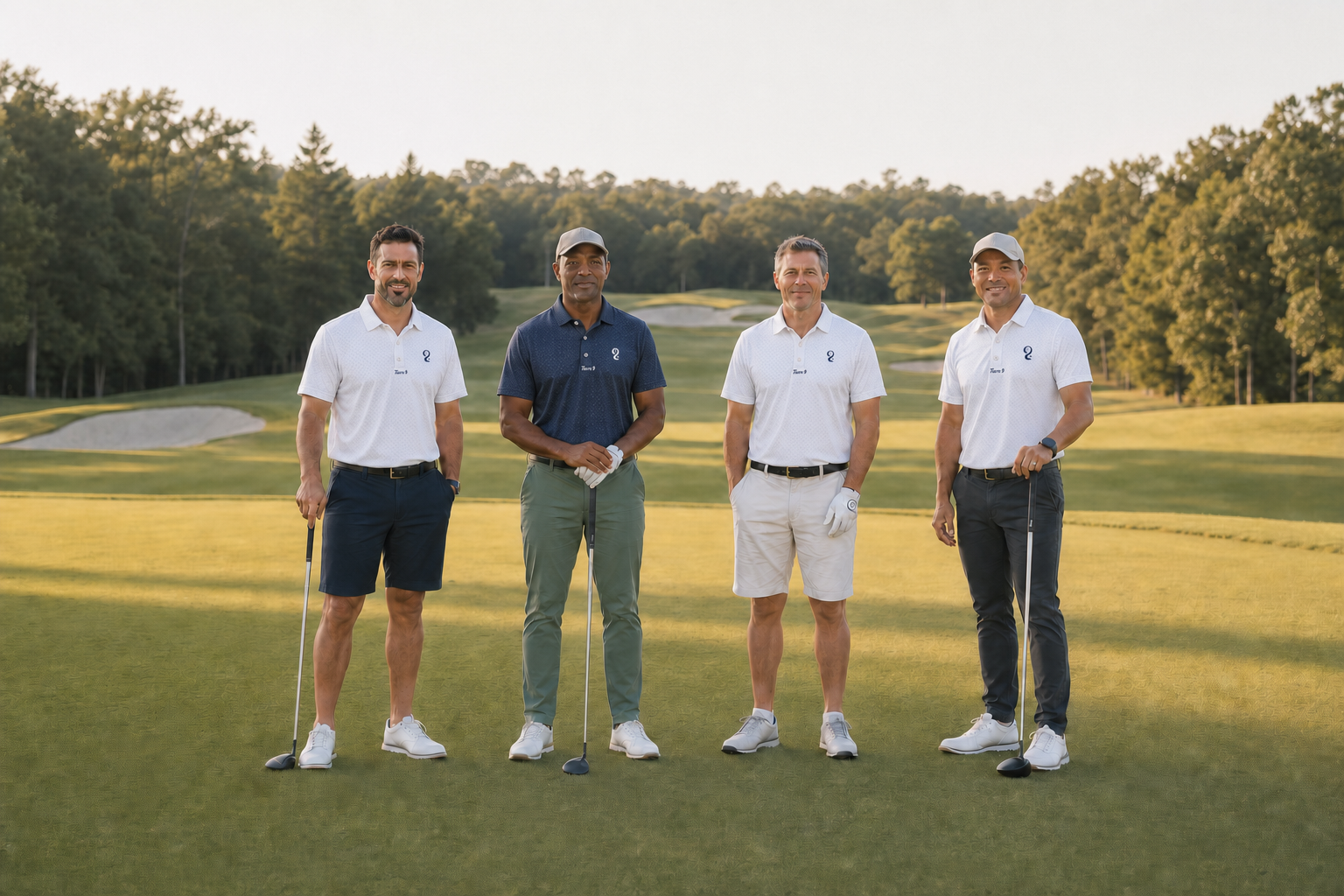 Turn 9 golfers wearing the collection