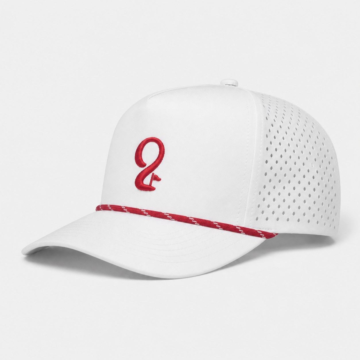 White / Red Logo